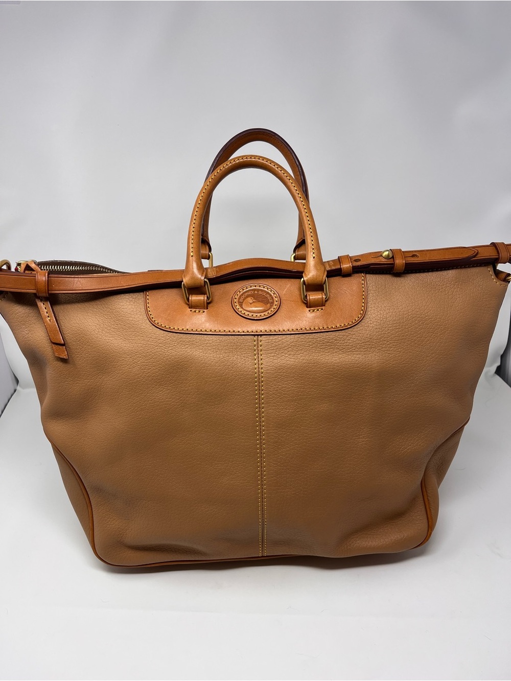 Dooney & Bourke Large Convertible Hobo | Cognac Brown Leather Travel Bag